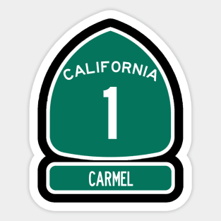 CARMEL PACIFIC COAST Highway 1 California Sign Sticker